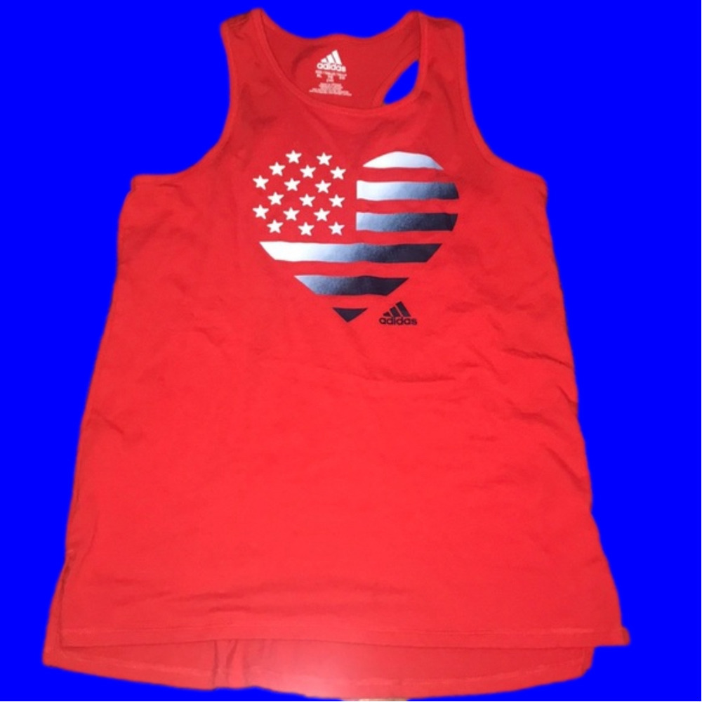 NWOT Adidas flag heart tank XL